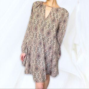 Amuse Society (M) Tan Aztec Print Dress